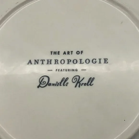 Anthropologie Art of Danielle Kroll Making Spirits Bright Dessert Plate Holiday - Picture 7 of 8
